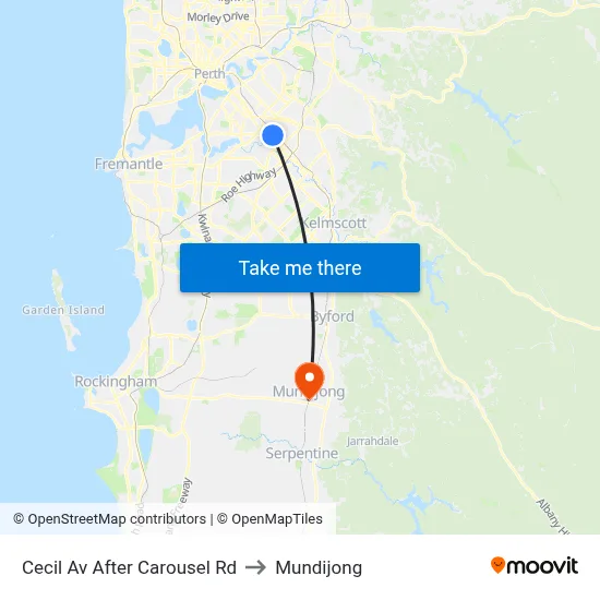 Cecil Av After Carousel Rd to Mundijong map