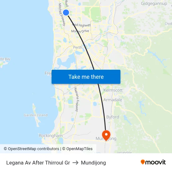 Legana Av After Thirroul Gr to Mundijong map