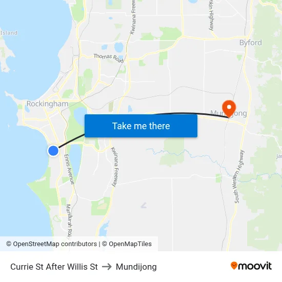 Currie St After Willis St to Mundijong map