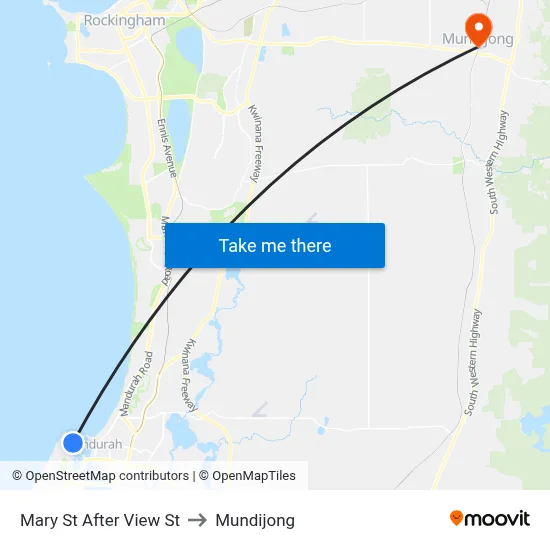 Mary St After View St to Mundijong map