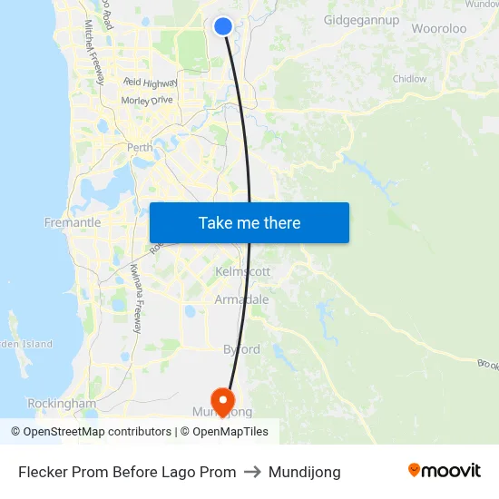 Flecker Prom Before Lago Prom to Mundijong map
