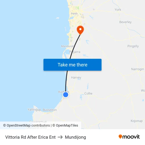 Vittoria Rd After Erica Ent to Mundijong map