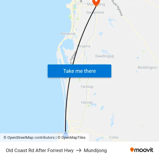 Old Coast Rd After Forrest Hwy to Mundijong map