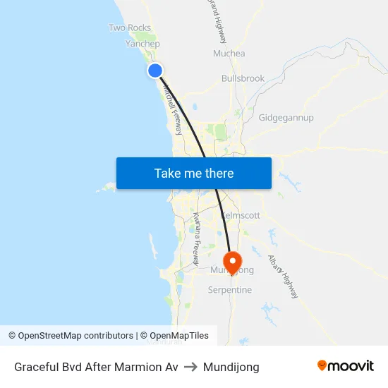 Graceful Bvd After Marmion Av to Mundijong map