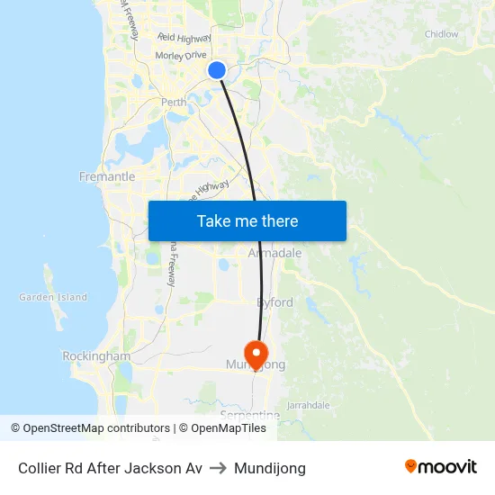 Collier Rd After Jackson Av to Mundijong map