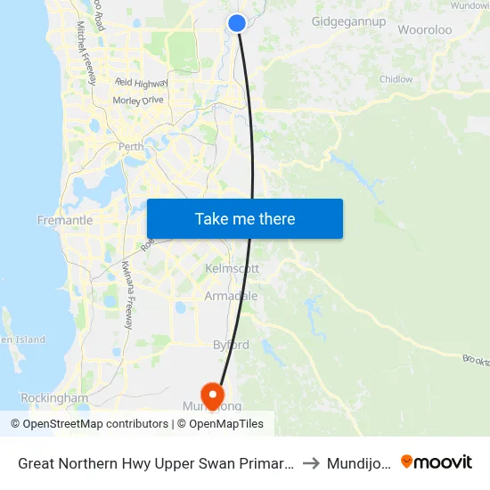 Great Northern Hwy Upper Swan Primary S1 to Mundijong map