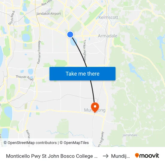 Monticello Pwy St John Bosco College Stand 1 to Mundijong map