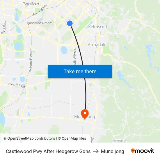 Castlewood Pwy After Hedgerow Gdns to Mundijong map