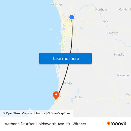 Verbana Dr After Holdsworth Ave to Withers map