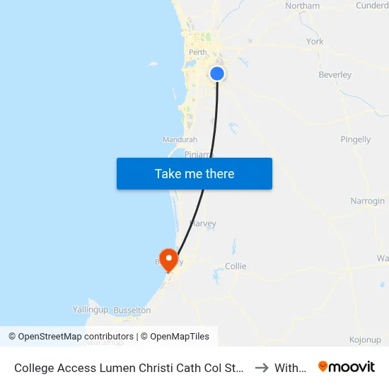 College Access Lumen Christi Cath Col Stand 4 to Withers map