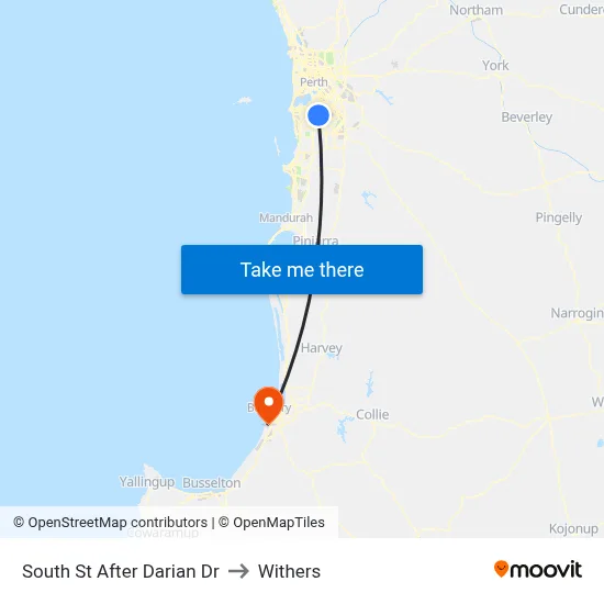 South St After Darian Dr to Withers map
