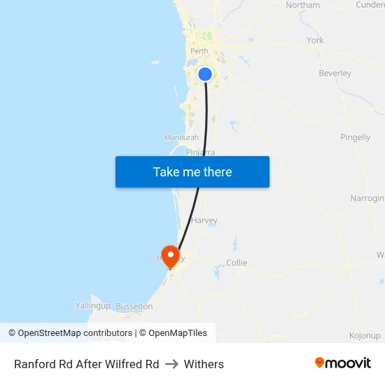 Ranford Rd After Wilfred Rd to Withers map