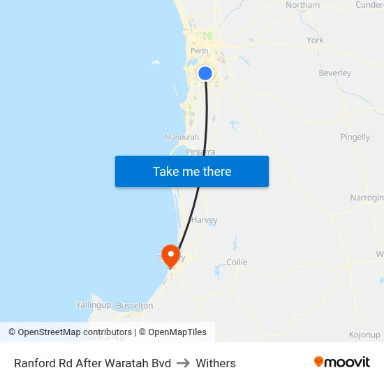 Ranford Rd After Waratah Bvd to Withers map