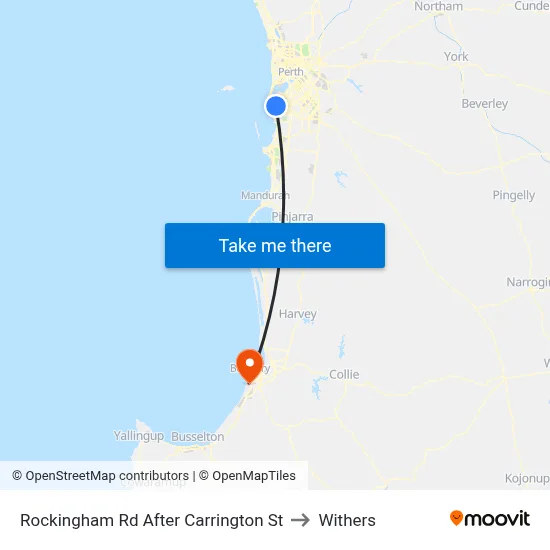 Rockingham Rd After Carrington St to Withers map