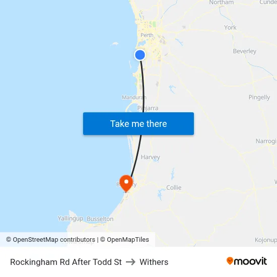 Rockingham Rd After Todd St to Withers map