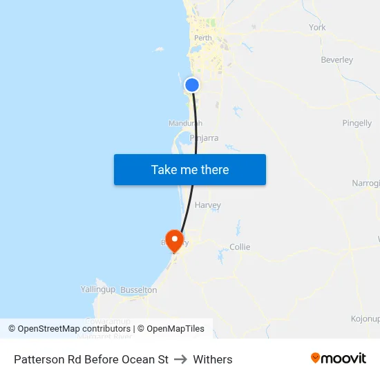 Patterson Rd Before Ocean St to Withers map