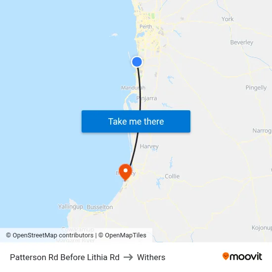 Patterson Rd Before Lithia Rd to Withers map