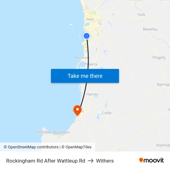 Rockingham Rd After Wattleup Rd to Withers map