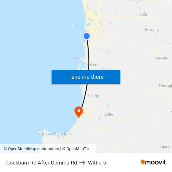 Cockburn Rd After Gemma Rd to Withers map