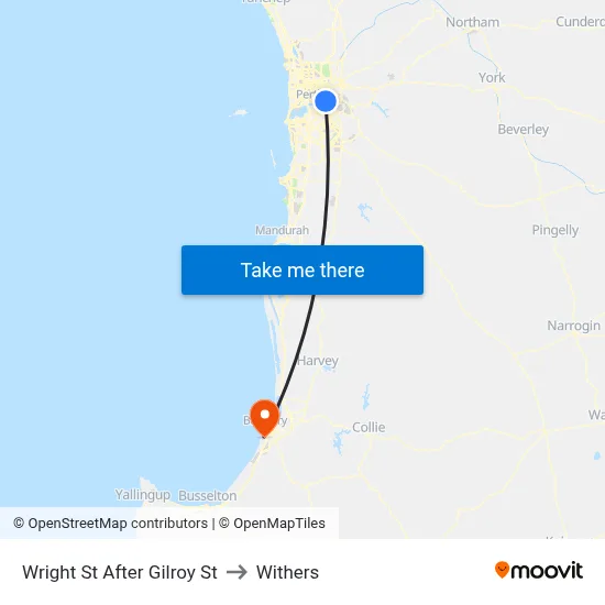Wright St After Gilroy St to Withers map
