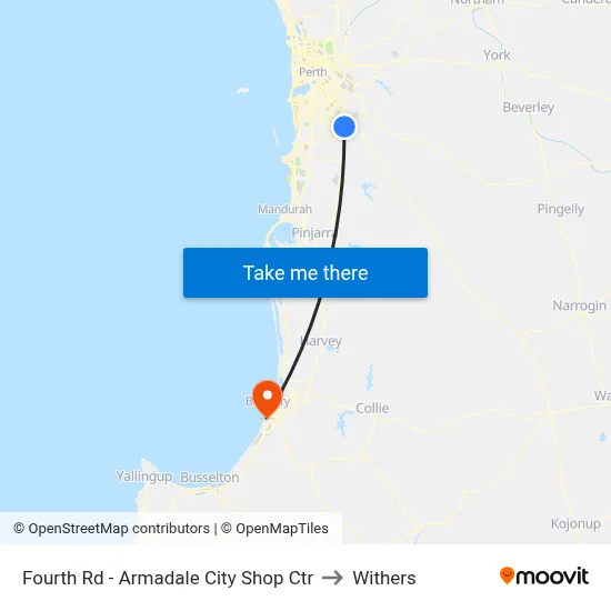 Fourth Rd - Armadale City Shop Ctr to Withers map