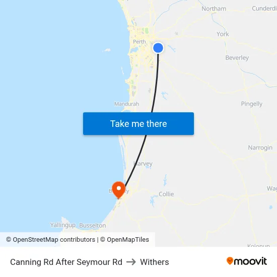 Canning Rd After Seymour Rd to Withers map