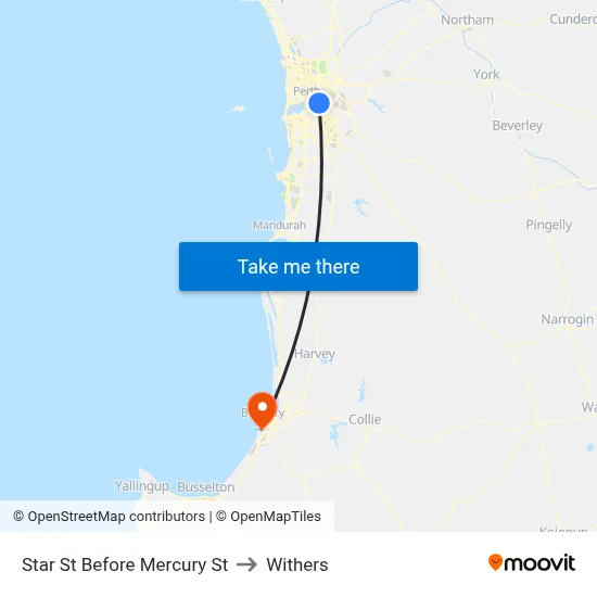 Star St Before Mercury St to Withers map