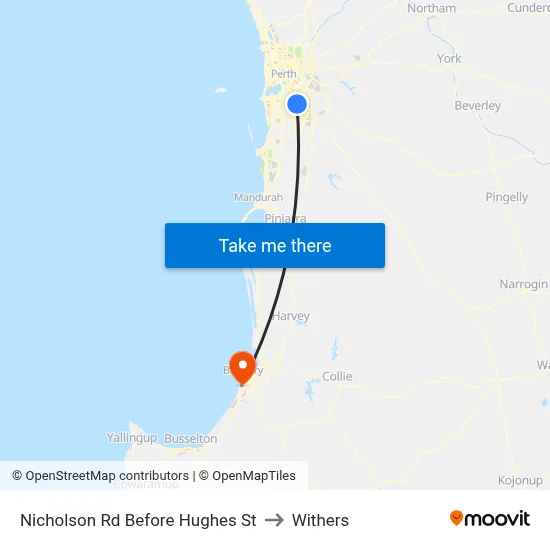 Nicholson Rd Before Hughes St to Withers map