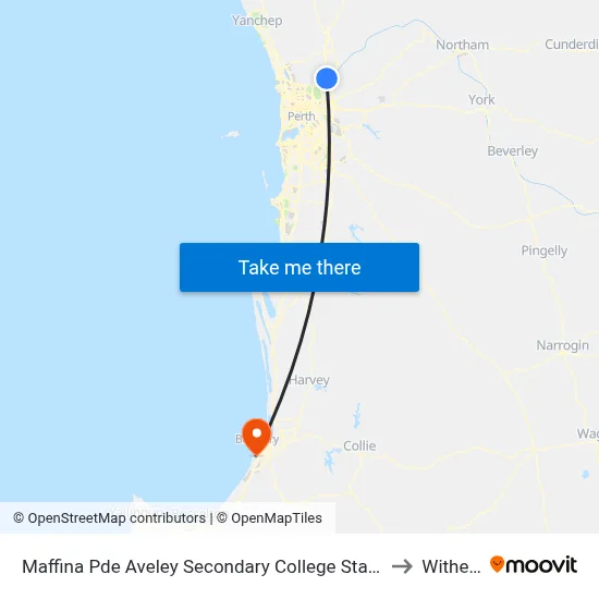 Maffina Pde Aveley Secondary College Stand 3 to Withers map