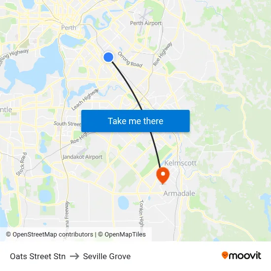 Oats Street Stn to Seville Grove map