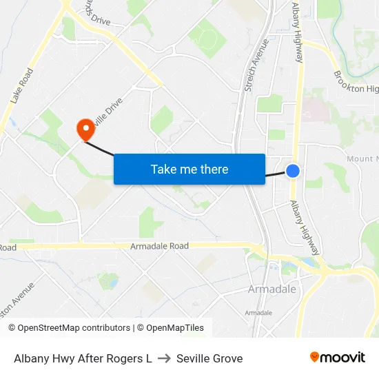 Albany Hwy After Rogers L to Seville Grove map