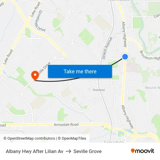 Albany Hwy After Lilian Av to Seville Grove map