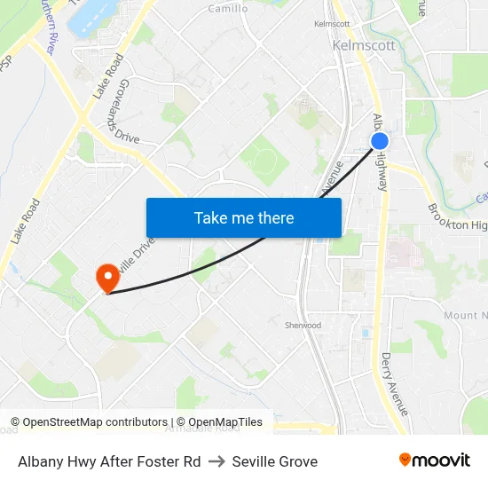Albany Hwy After Foster Rd to Seville Grove map