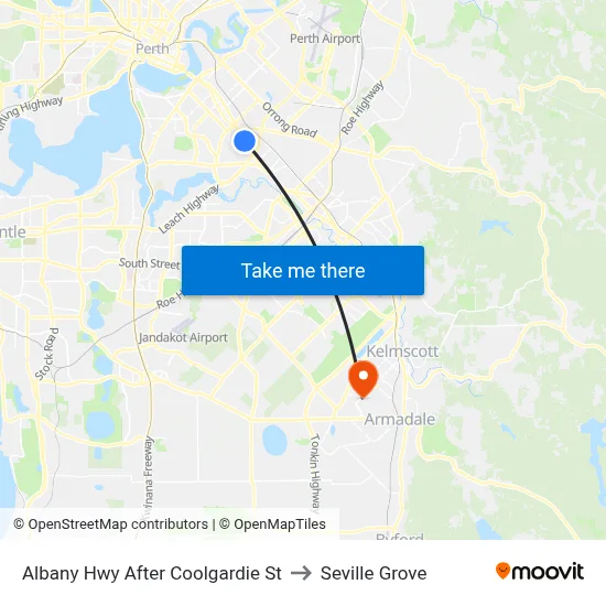 Albany Hwy After Coolgardie St to Seville Grove map