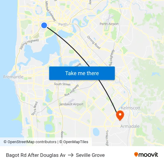 Bagot Rd After Douglas Av to Seville Grove map