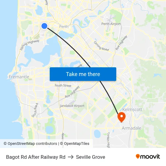 Bagot Rd After Railway Rd to Seville Grove map