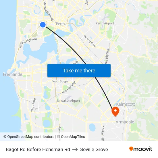 Bagot Rd Before Hensman Rd to Seville Grove map