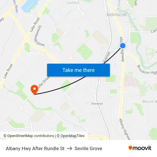 Albany Hwy After Rundle St to Seville Grove map