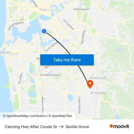 Canning Hwy After Coode St to Seville Grove map