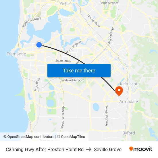 Canning Hwy After Preston Point Rd to Seville Grove map