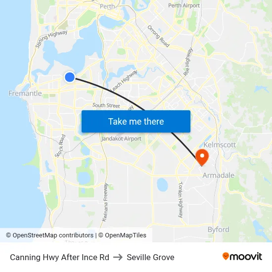 Canning Hwy After Ince Rd to Seville Grove map