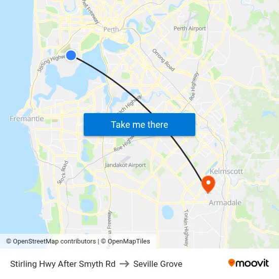Stirling Hwy After Smyth Rd to Seville Grove map