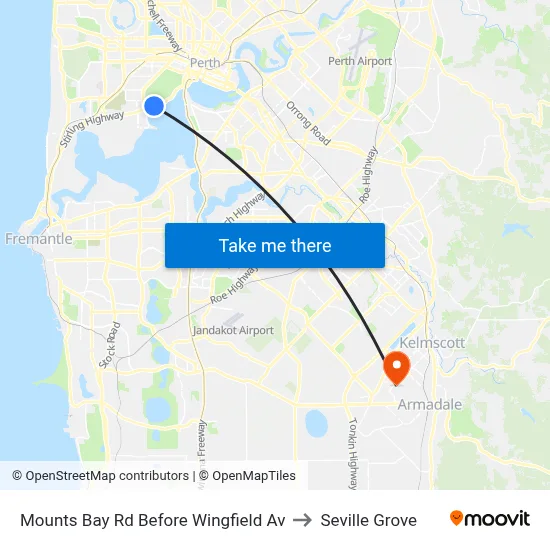 Mounts Bay Rd Before Wingfield Av to Seville Grove map