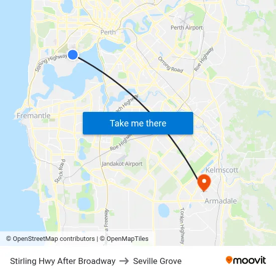 Stirling Hwy After Broadway to Seville Grove map