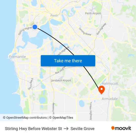Stirling Hwy Before Webster St to Seville Grove map