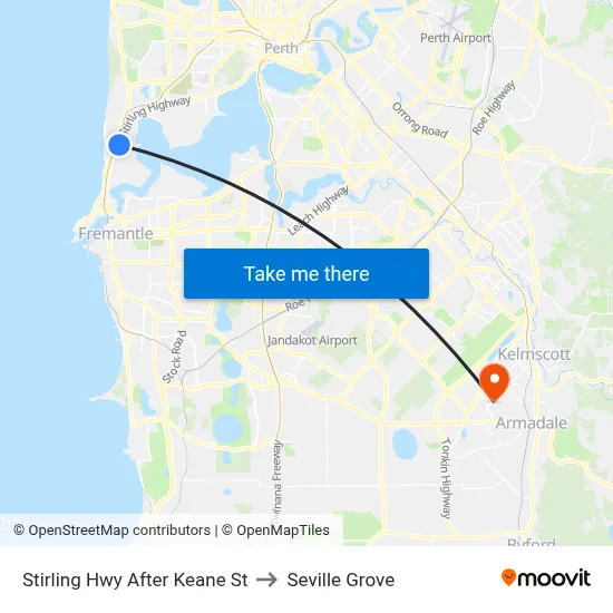 Stirling Hwy After Keane St to Seville Grove map