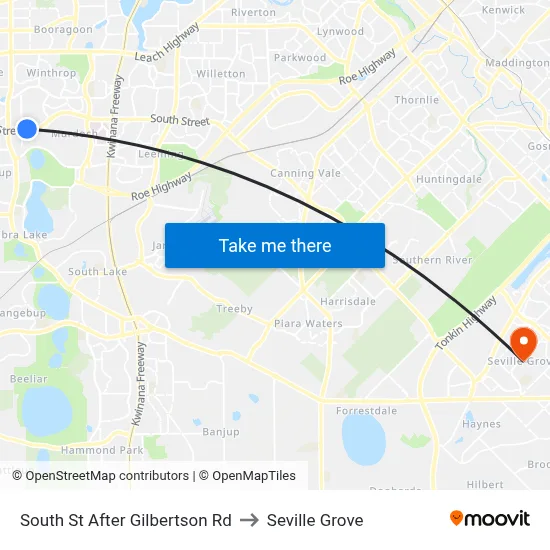 South St After Gilbertson Rd to Seville Grove map