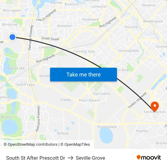 South St After Prescott Dr to Seville Grove map