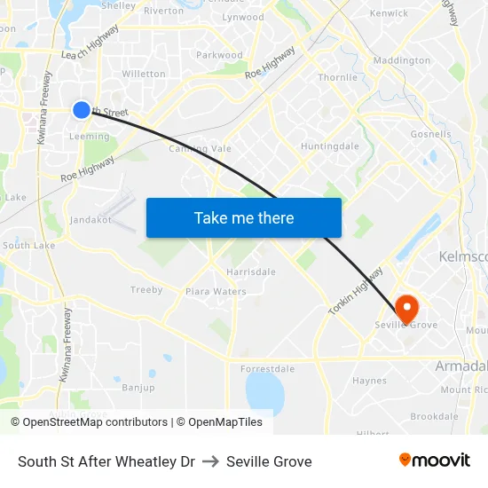 South St After Wheatley Dr to Seville Grove map