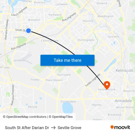 South St After Darian Dr to Seville Grove map
